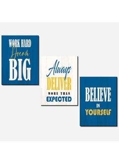 KOTART kotart Motivational Quotes MDF Panel Posters for Room and Office Decoration Inspirational Wall Frames Panel for Home and Office Wall Decor 9 x 12 inch Wood Pack of 3 Quotes Wall Posters B  - Image 1