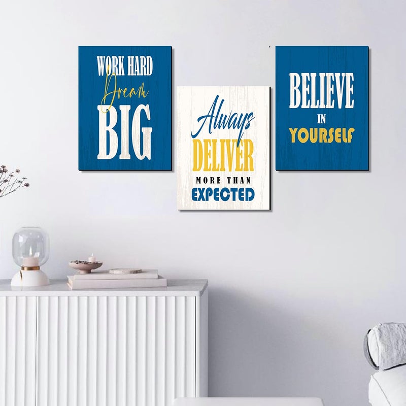 KOTART kotart Motivational Quotes MDF Panel Posters for Room and Office Decoration Inspirational Wall Frames Panel for Home and Office Wall Decor 9 x 12 inch Wood Pack of 3 Quotes Wall Posters B  - Image 4