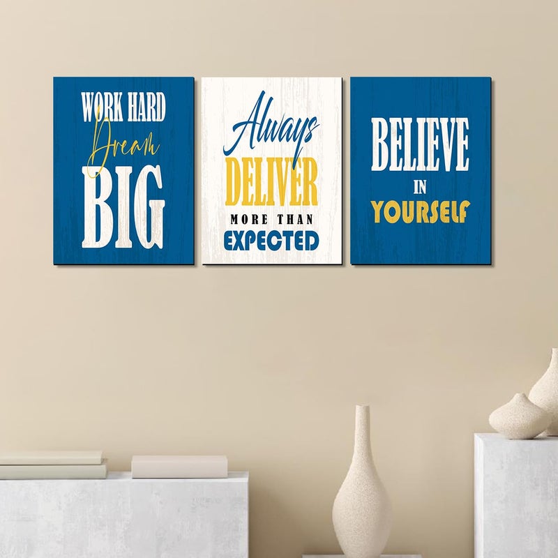 KOTART kotart Motivational Quotes MDF Panel Posters for Room and Office Decoration Inspirational Wall Frames Panel for Home and Office Wall Decor 9 x 12 inch Wood Pack of 3 Quotes Wall Posters B  - Image 2
