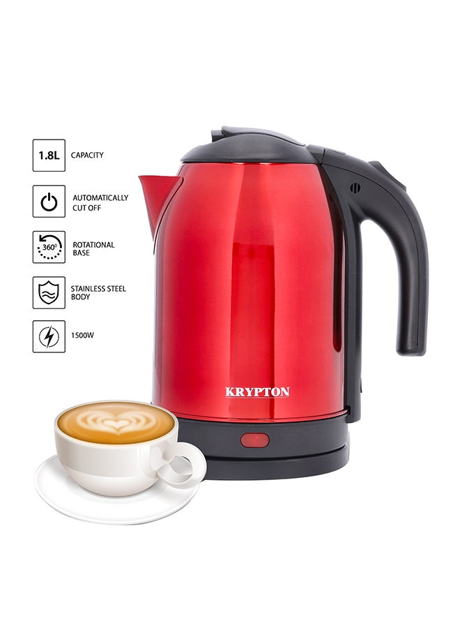 كريبتون غلاية كهربائية مصنوعة من الستانلس ستيل 2 L 1800 W KNK5272 أحمر - Image 1