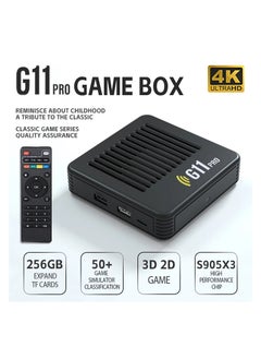 G11 Pro Game Box نظام مزدوج لألعاب الفيديو 128G مدمج 40000+ ألعاب ريترو 2.4G لوحة ألعاب لاسلكية 4K HD Game Stick TV BOX