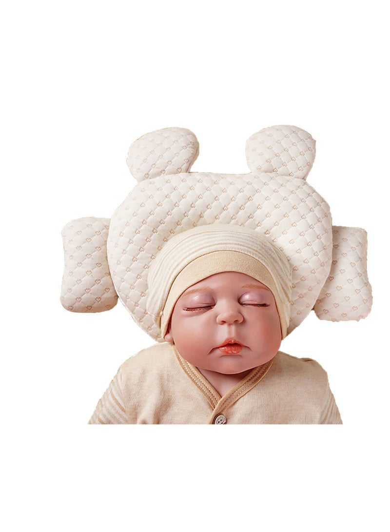 SOLARAE Baby Neck Pillow, Baby Head Shaping Pillow, Newborn Nursery Cushion U-Shaped Pillow Infant Soft Head Support Sleeping Pillow (Latex pillow) - Image 1