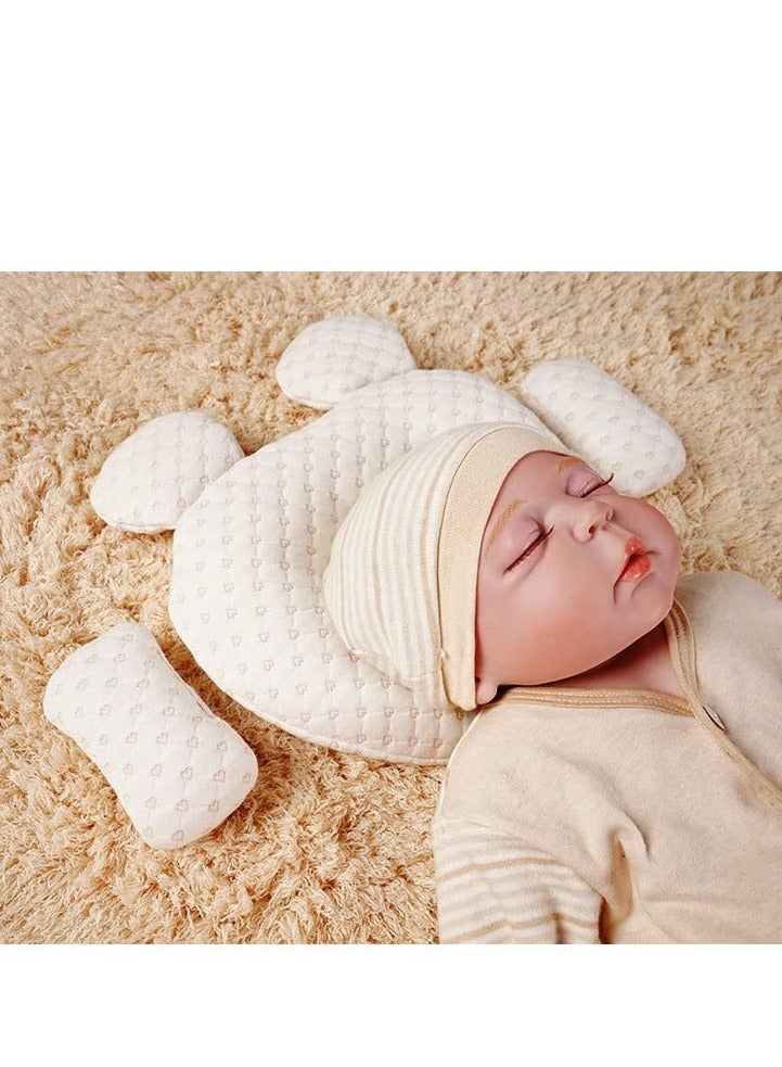 SOLARAE Baby Neck Pillow, Baby Head Shaping Pillow, Newborn Nursery Cushion U-Shaped Pillow Infant Soft Head Support Sleeping Pillow (Latex pillow) - Image 5