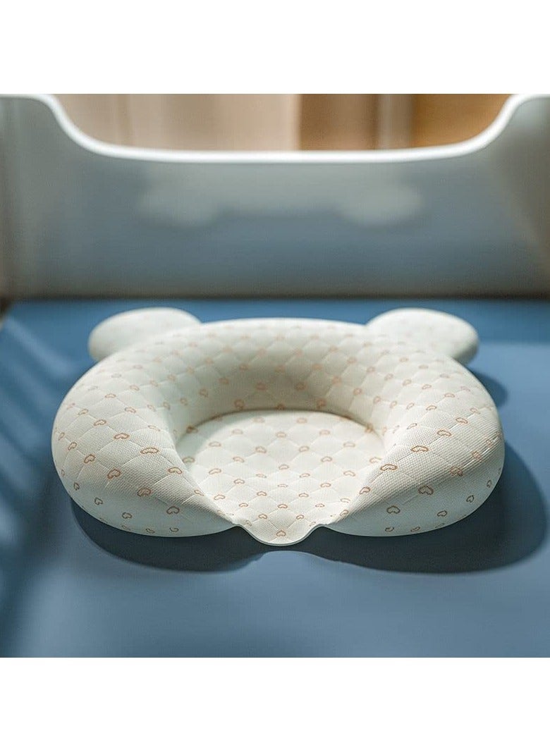 SOLARAE Baby Neck Pillow, Baby Head Shaping Pillow, Newborn Nursery Cushion U-Shaped Pillow Infant Soft Head Support Sleeping Pillow (Latex pillow) - Image 3