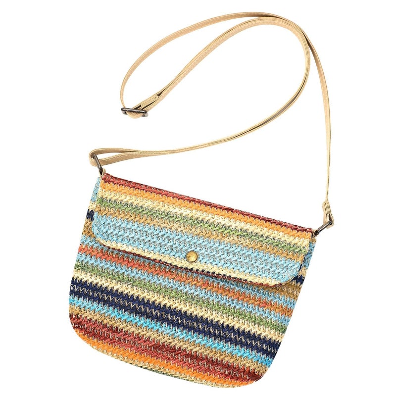 BBORGDC Original Design Woven Straw Crossbody Purse for Women â€“ Small Lightweight Summer Beach Bag, Adjustable Strap Cell Phone Purse, Travel Gift, Purses for Women Clearance - Image 1