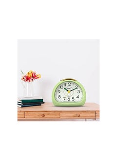 Ajanta Time Piece Beep Alarm Clock Small 140X114X74 mm Green Plastic Analog  - Image 3