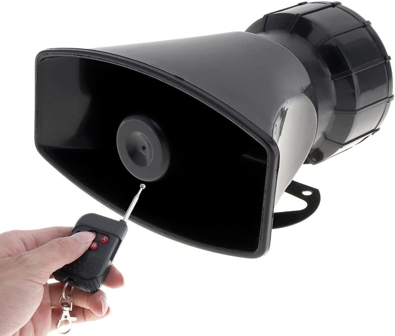 DriSentri 7 أصوات صفارة إنذار عالية للسيارة مع جهاز تحكم عن بعد 12V 100W، صفارة إنذار للسيارة - Image 1