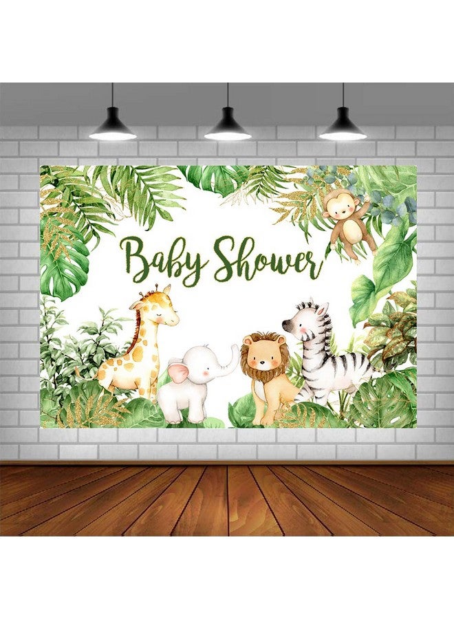 LoveInM خلفية تصوير حفل استقبال مواليد حيوانات السفاري خلفية حفل مواليد الغابة زينة لافتة حفل سفاري للولد دعائم استوديو التصوير 5X3قدم - Image 1