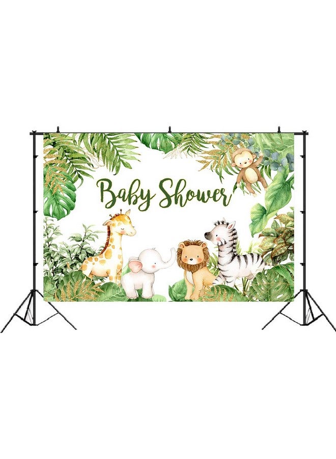 LoveInM خلفية تصوير حفل استقبال مواليد حيوانات السفاري خلفية حفل مواليد الغابة زينة لافتة حفل سفاري للولد دعائم استوديو التصوير 5X3قدم - Image 3