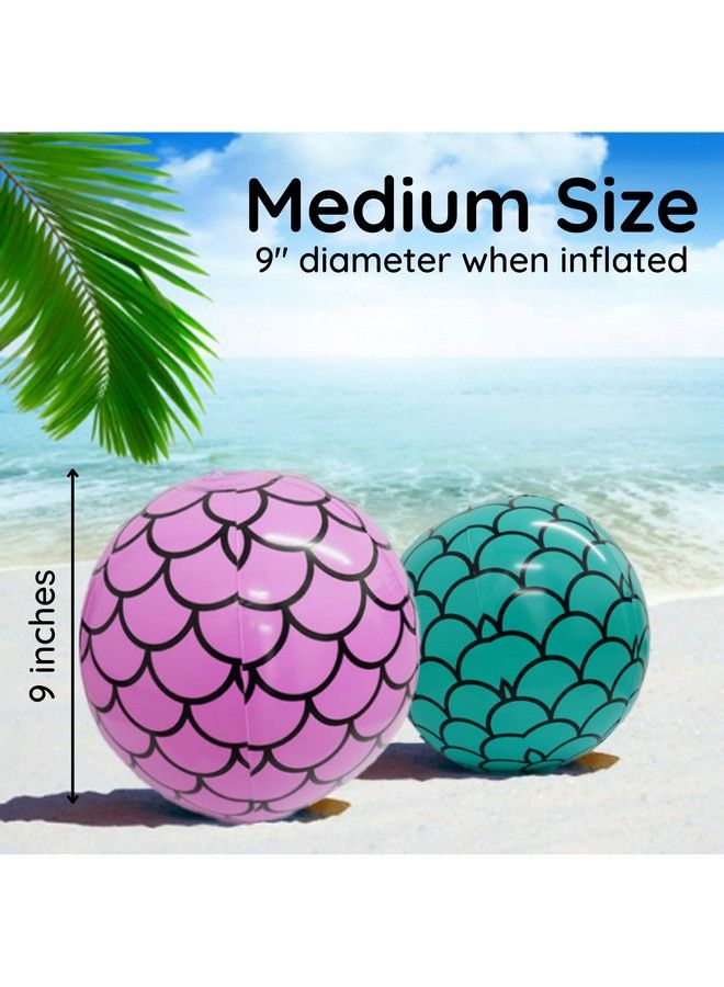4E's Novelty Mermaid Beach Balls (4 Pack) Mermaid Party Favors Mermaid Party Decorations For Girls Mermaid Birthday Party Supplies Under The Sea Themed Party Decor Gifts For Girls Pool Party - Image 4
