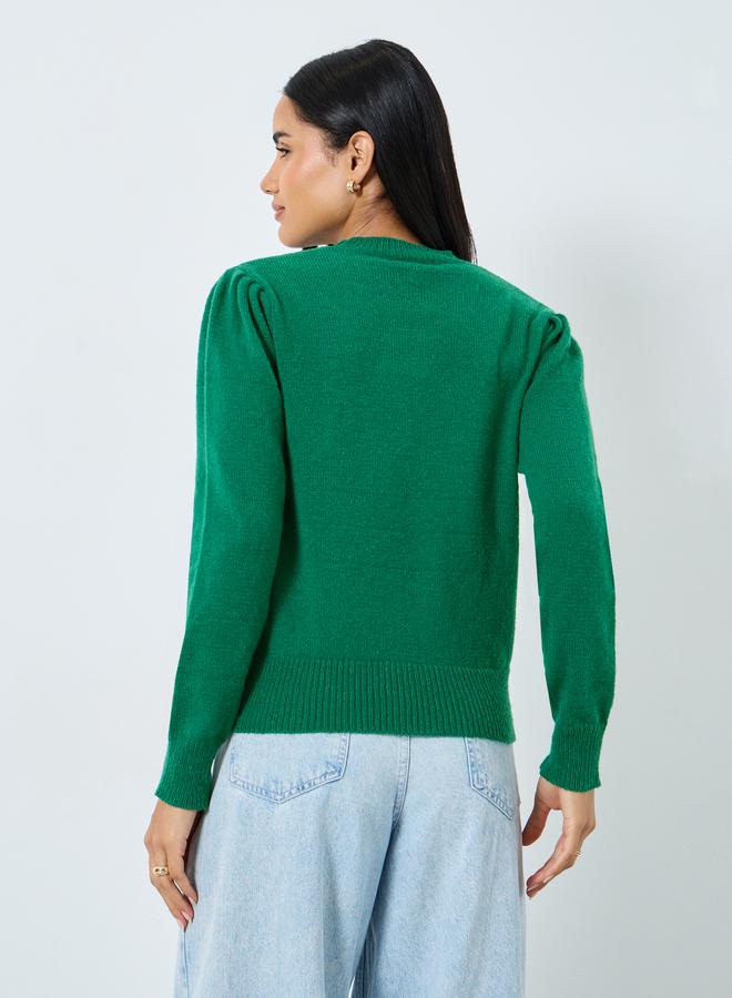 ستايلي بلوزة محبوكة بأكمام طويلة - Image 5