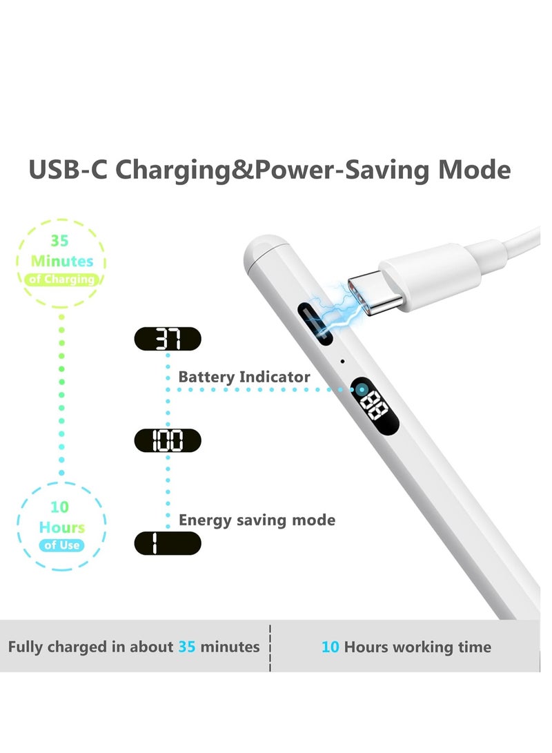 ELTRAZONE iPad Stylus Pen with Magnetic Wireless Charging, Palm Rejection, Tilt Sensitivity – Compatible with iPad Air 4/5, iPad Pro 11 inch (3/4/5/6), iPad Pro 12.9 inch (3/4/5/6), iPad Mini 6 – Ideal for Artists, Designers, Note-Takers, and Professionals - Image 2