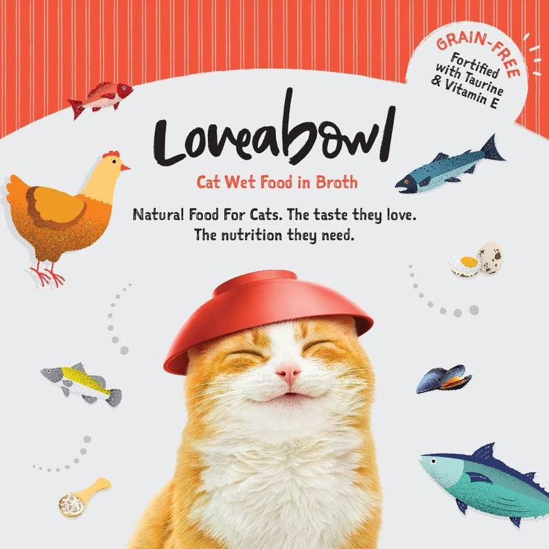 Loveabowl Spec upgraded improved quality Love About Wet Cat Food, Variety Pack, Multi Variety, Tuna Fillets & Chicken Flakes in Gravy, 12 Flavors, 24 Cans, 70g Custom sizing alternatives - Image 5