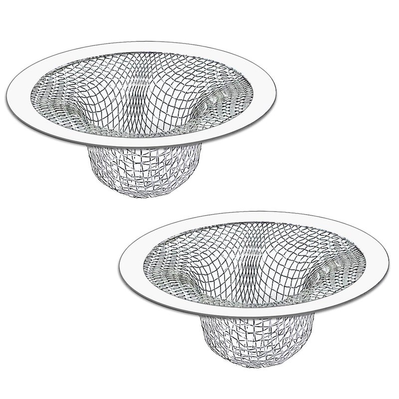 Seatery 2PCS Tub Drain Hair Catcher 275 inch Shower Drain Mesh Strainer Stainless Steel Shower Bathtub Drain Cover Bathroom Sink Strainer Filter Basket for Bathroom Sink Wash Basin Floor Drain