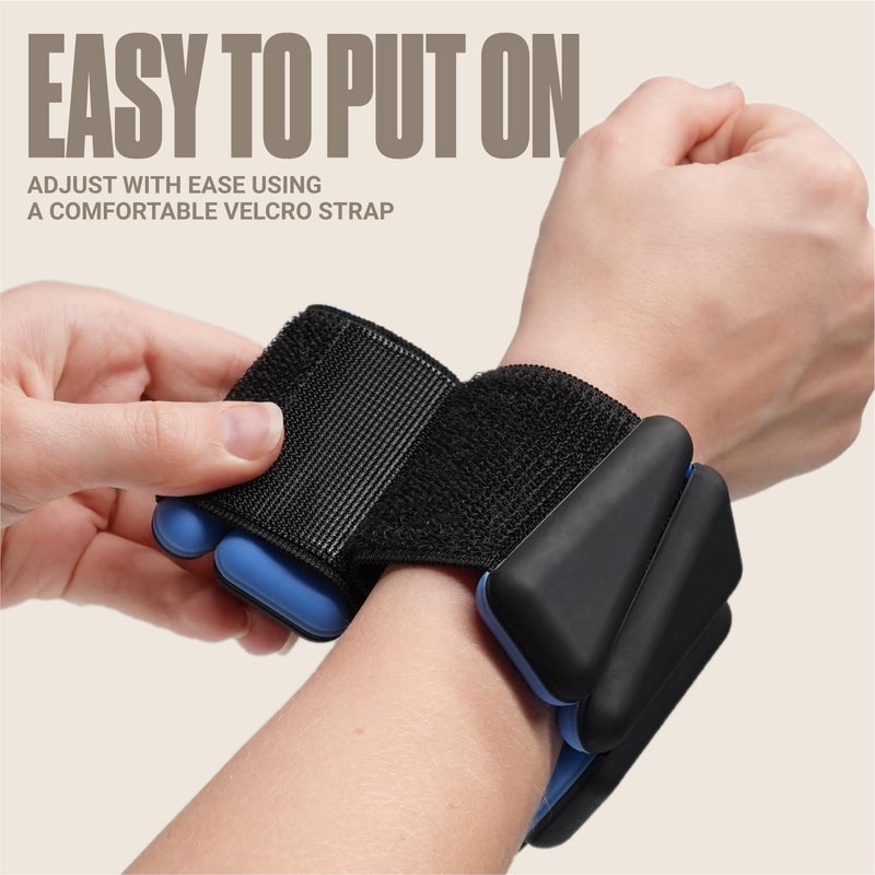 SPORTBIT Wrist and Ankle Weights for Women - Set of 2 (1lb Each) Wearable Ankle & Wrist Weights - Leg & Arm Bands, Silicone Weighted Bracelets for Workout, Walking, Running, Yoga, Pilates - Image 3