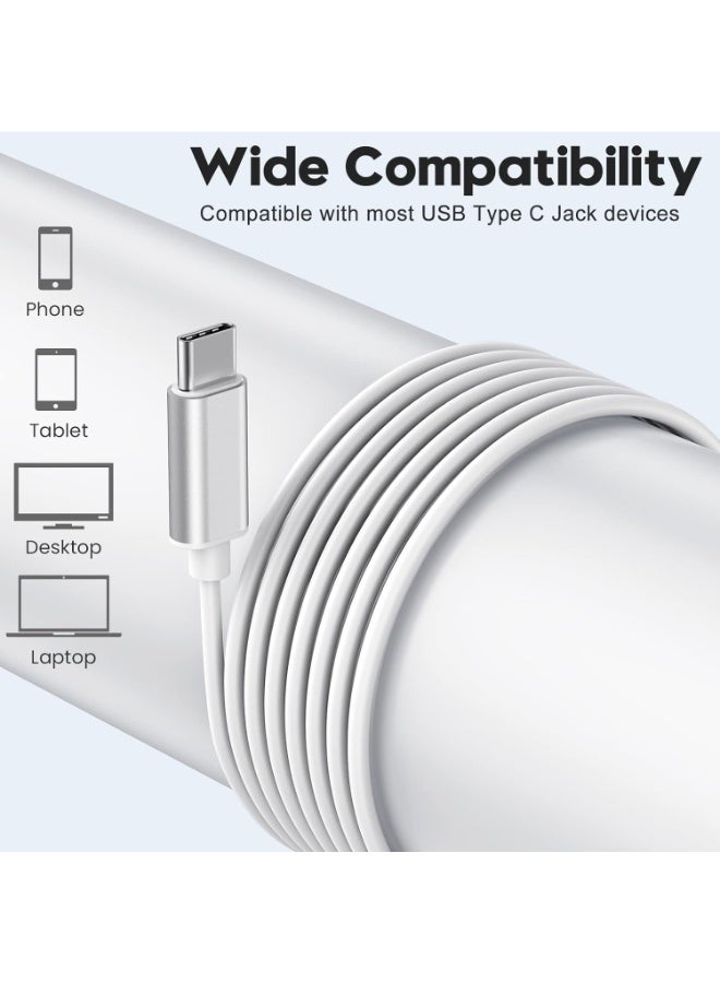 USB C Earphones with Mic & Volume Control – HiFi Stereo Wired Type C Headphones for iPhone 16/15 Pro Max, Samsung S24/S23, iPad Pro/Air, Pixel. Magnetic In-Ear Buds (White) with DAC Chip - Image 5