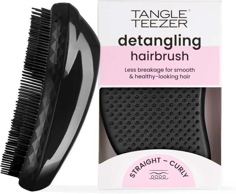 TANGLE TEEZER Wet & Dry Detangling Hairbrush for All Hair Types (Black) - Image 1