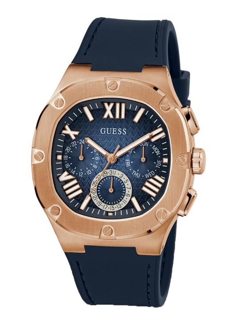 GUESS Men's Headline Chronograph Blue Silicone Band Watch GW0571G2 - 42mm - Image 5