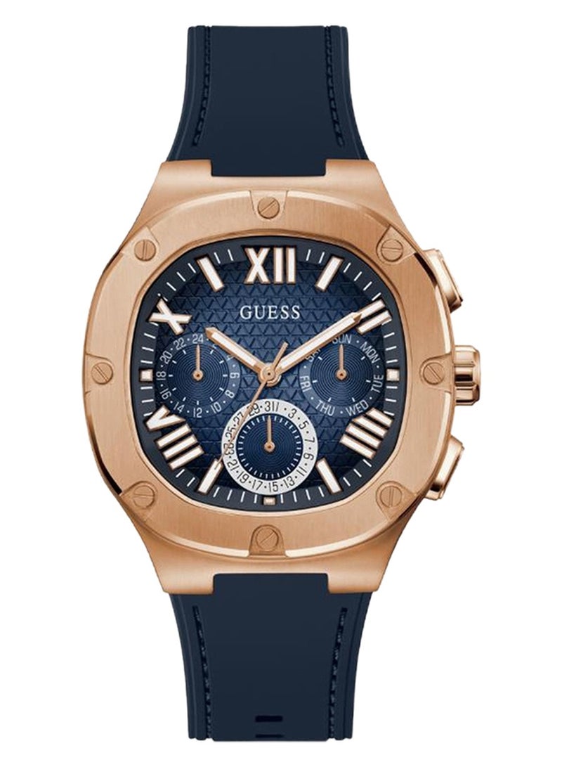 GUESS Men's Headline Chronograph Blue Silicone Band Watch GW0571G2 - 42mm - Image 1