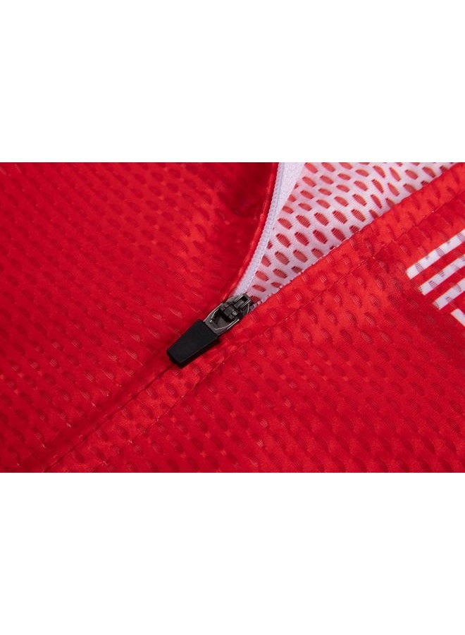 GCRFL Women's Cycling Jersey Sets Road Bike Jersey Riding Shirts Highly Breathable, Bib Shorts with Pockets and 4D Padded (Red, M) - Image 4