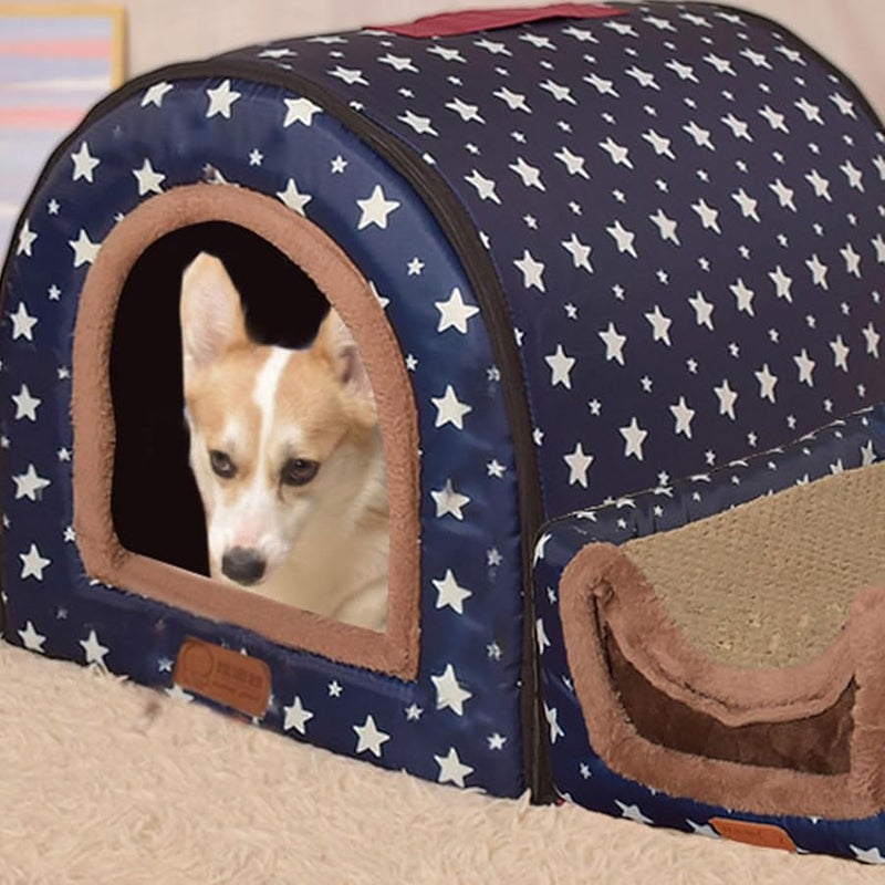 Small Dog Bed Indoor Pet Tent Warm House With Thick Cushion Size S - Image 5