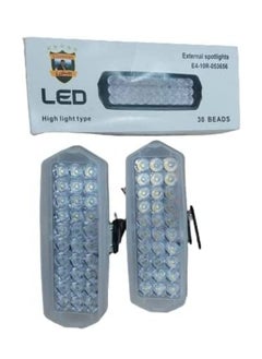 Generic 30 LED Spotlight, White Brake Spot for Cars and Motorcycles for Off-Road Driving, Waterproof Fog Light for Boats, Cars and Trucks, Pack of 2 Pieces 