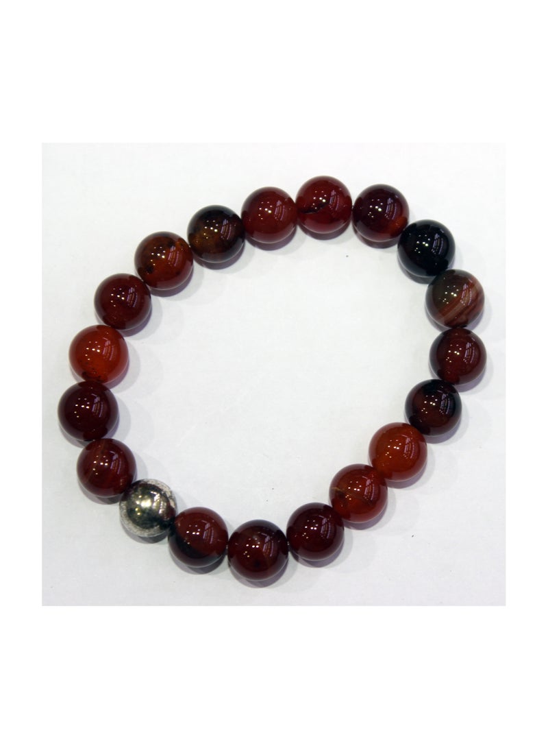Multi Colour Agate Stone Bracelet | Healing Energy Beads Stretch Elastic Bracelet - Image 2