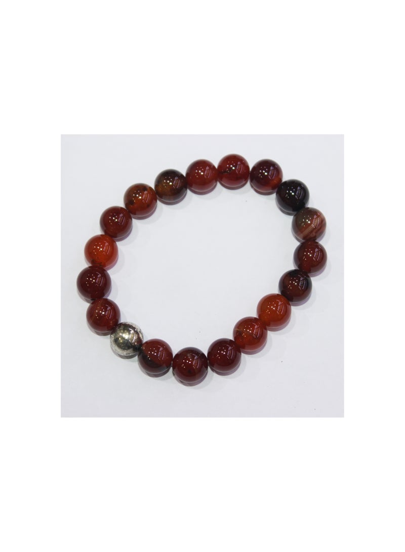 Multi Colour Agate Stone Bracelet | Healing Energy Beads Stretch Elastic Bracelet - Image 3