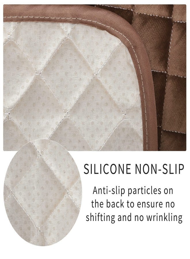 LUFEIJIASHI أغطية مخملية للكراسي المائلة، مانعة للانزلاق ومقاومة للماء، أغطية كبيرة للكراسي الجلدية، غطاء أريكة قابل للعكس لغرفة المعيشة، واقيات أثاث الكراسي المائلة، أغطية للحيوانات الأليفة (الكلاب)، بني، 28 بوصة - Image 5