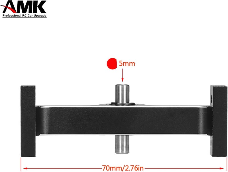 AMK Aluminum Alloy 70mm Transfer Case Transmission Gearbox with 5mm Shaft for 110 RC Rock Crawler MOA 19 Shafty LCG Chassis Builder - Image 5