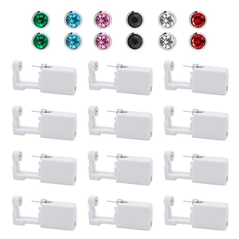 Multiple Sets Of Disposable Ear Piercing Tools, Ear Piercing Device With Built-In Stainless Steel Special Piercing Earrings In A Box - Image 1
