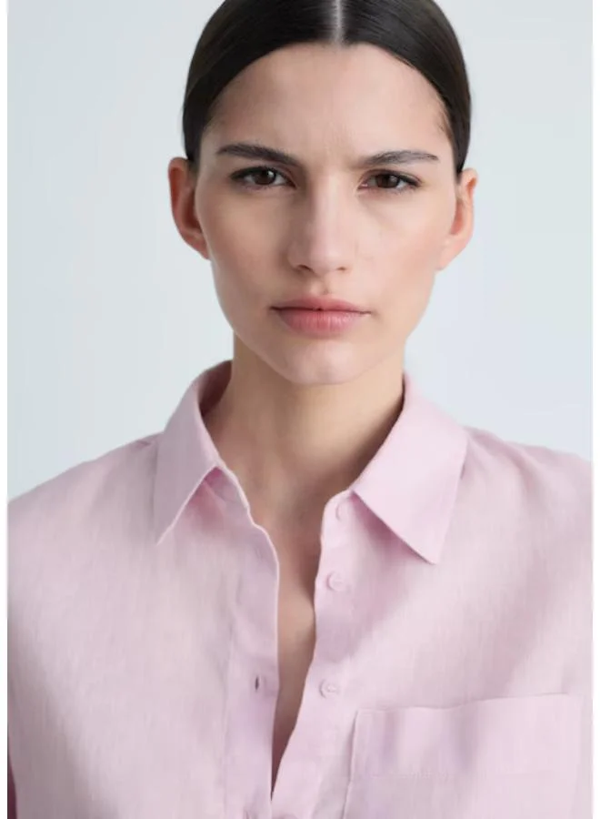 مانجو Casual Pocket Linen Shirt