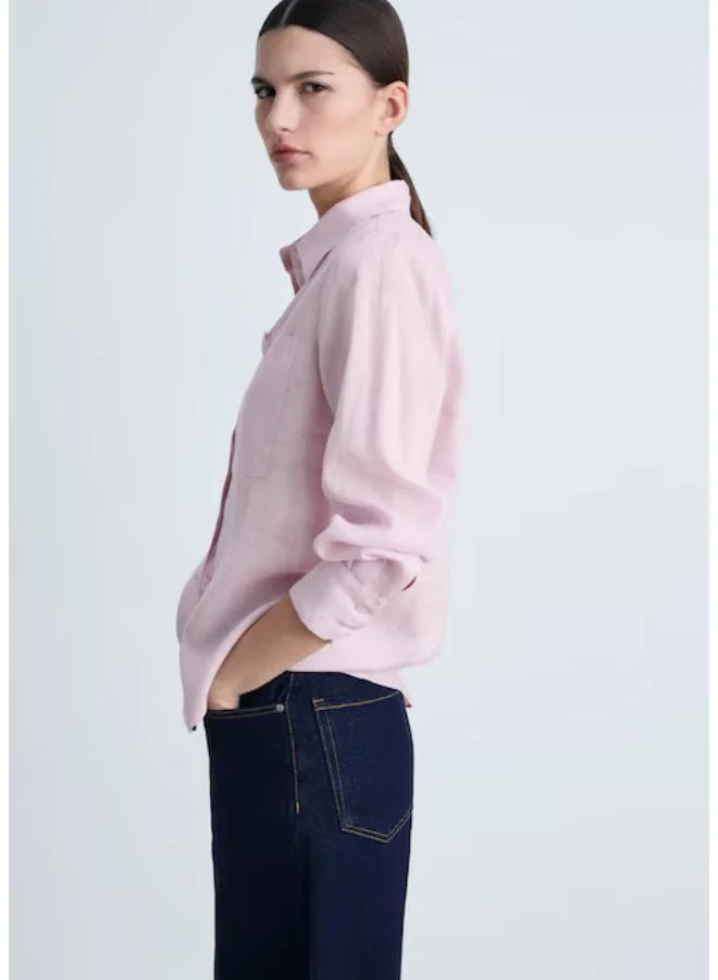 مانجو Casual Pocket Linen Shirt