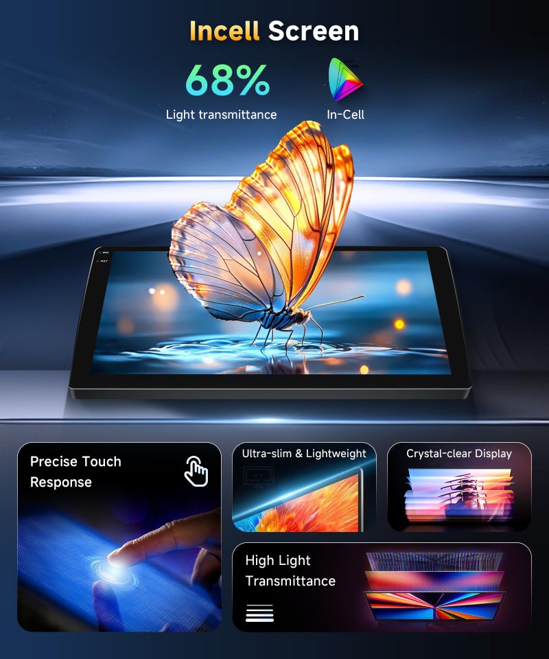 Podofo 4G 128G Car Stereo for Honda Civic 2006 2007 2008 2009 2010 2011 Radio,10.1" Incell Touchscreen Wireless Carplay Android Auto 36EQ Bluetooth 5.0 Android 15 GPS WiFi FM/RDS Backup Camera - Image 4