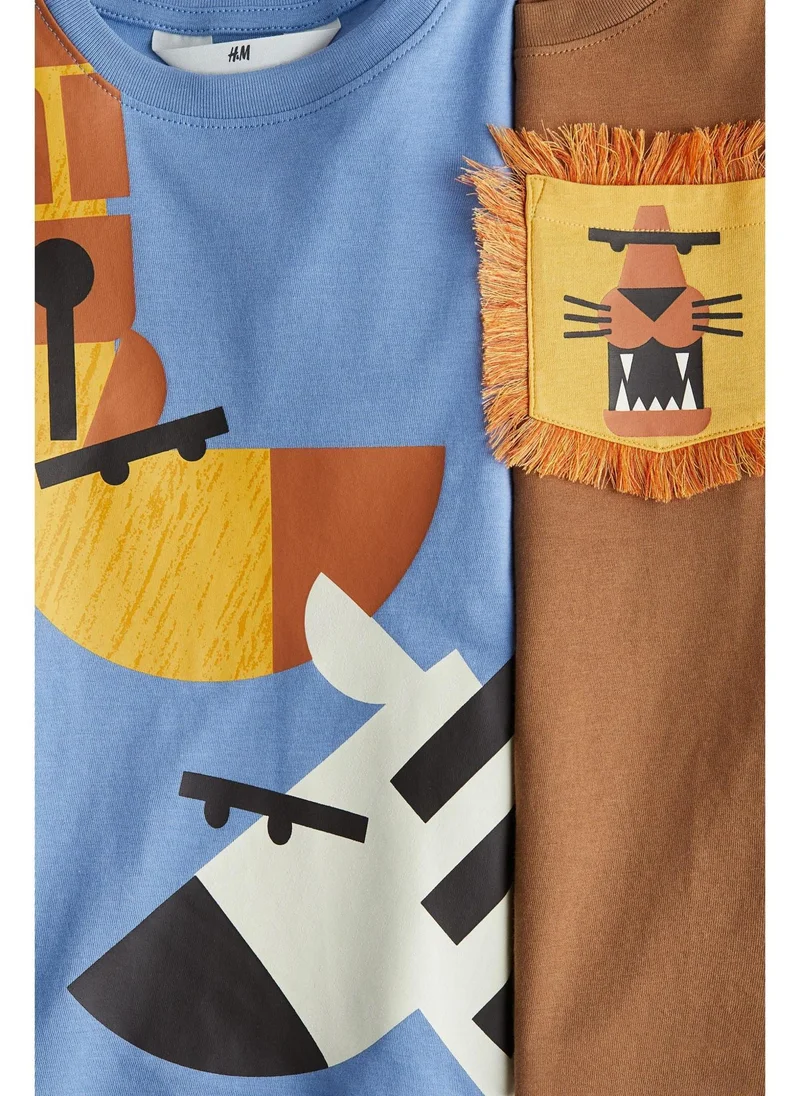 H&M 2-pack interactive detail T-shirts