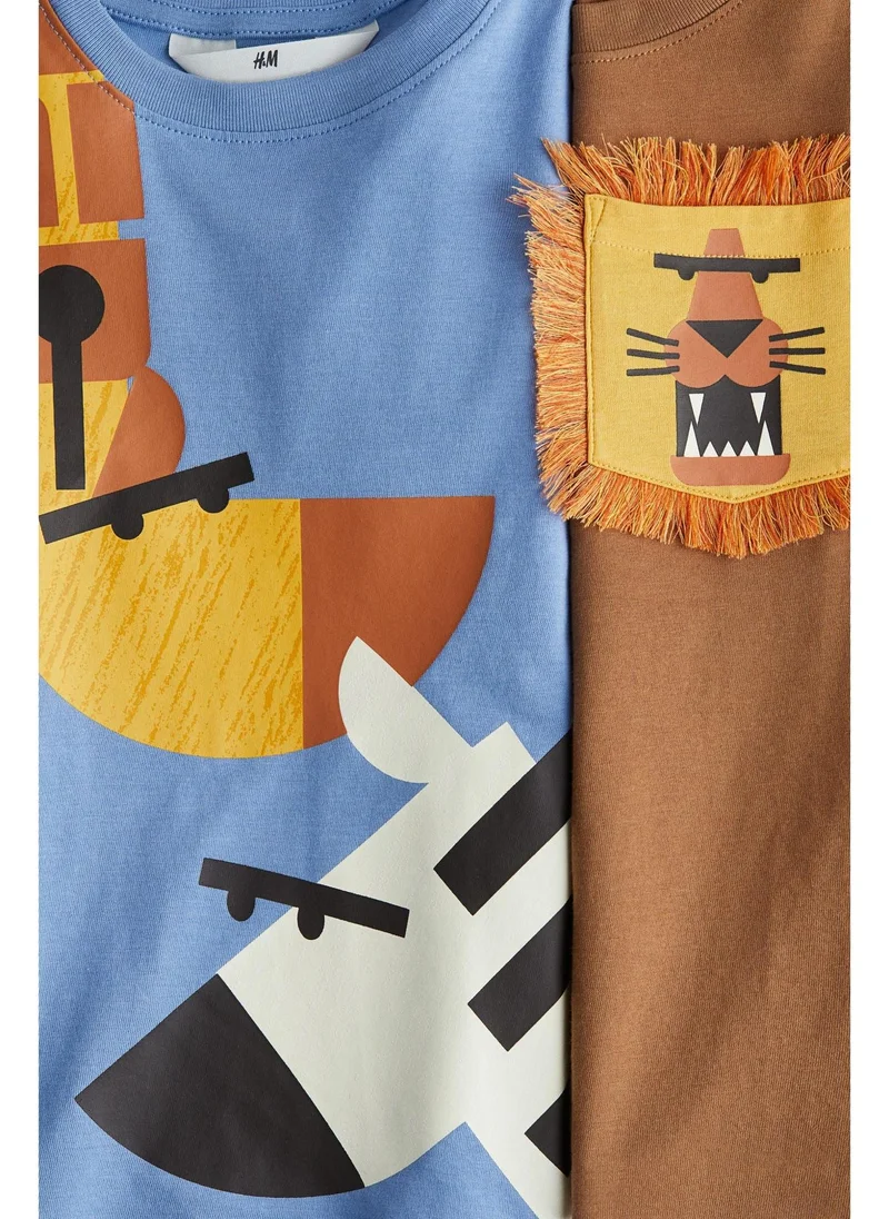 H&M 2-pack interactive detail T-shirts