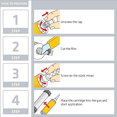 SIKA AnchorFix-2 Super Strength Anchoring Adhesive - Two-Component System for Threaded Rods in Concrete, 10.1 fl. oz - Fast Curing, Solvent-Free, High Load Capacity - Image 4