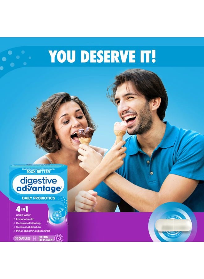 Digestive Advantage Probiotics For Digestive Health, Daily Probiotics For Women & Men, Supports Gut Health, Occasional Bloating & Diarrhea, Minor Abdominal Discomfort, & Immune Support, 30ct Capsules - Image 5
