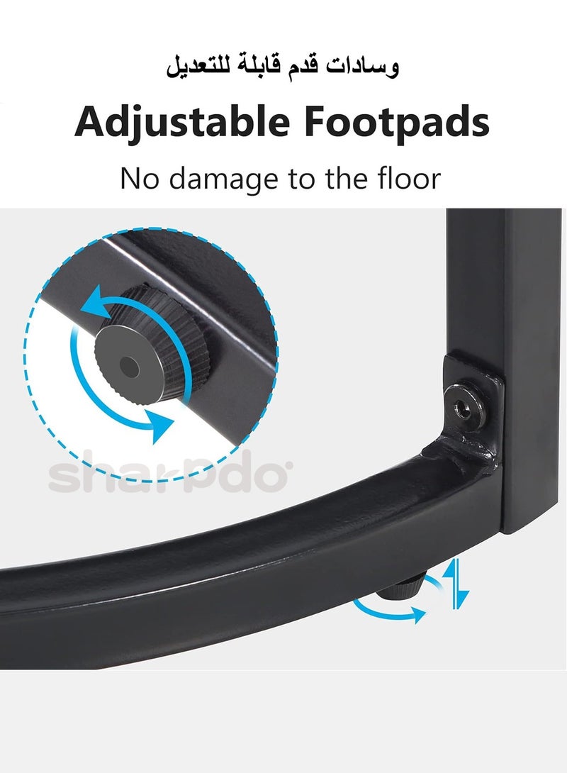 شاربدو طاولات جانبية نصف دائرية من قطعتين، طاولة جانبية مزدوجة الطبقات للأريكة، طاولة قهوة، طاولة جانبية، طاولة شاي - Image 4