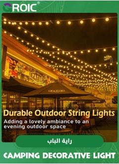 GROIC 10Ft Outdoor String Lights LED, Globe String Lights with 2700K Warm White 11 Shatterproof G40 LED Bulbs,Waterproof String Lights for Party Porch Backyard Garden Bistro  - Image 2