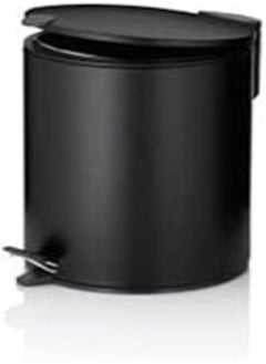 Generic Primanova Stainless Steel Wastebin with Lid Soft Close and Inner Basket for Easy Garbage Removal be Used in Home, Kitchen,Office and Bathroom, 6 Liter (Black) 