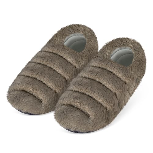 SUZZIPAD Microwave Foot Warmers and Heating Pad Slippers for Bed, Microwave Heated Slipper for Women & Man, Feet Warmers for Cold Day, L - Image 1