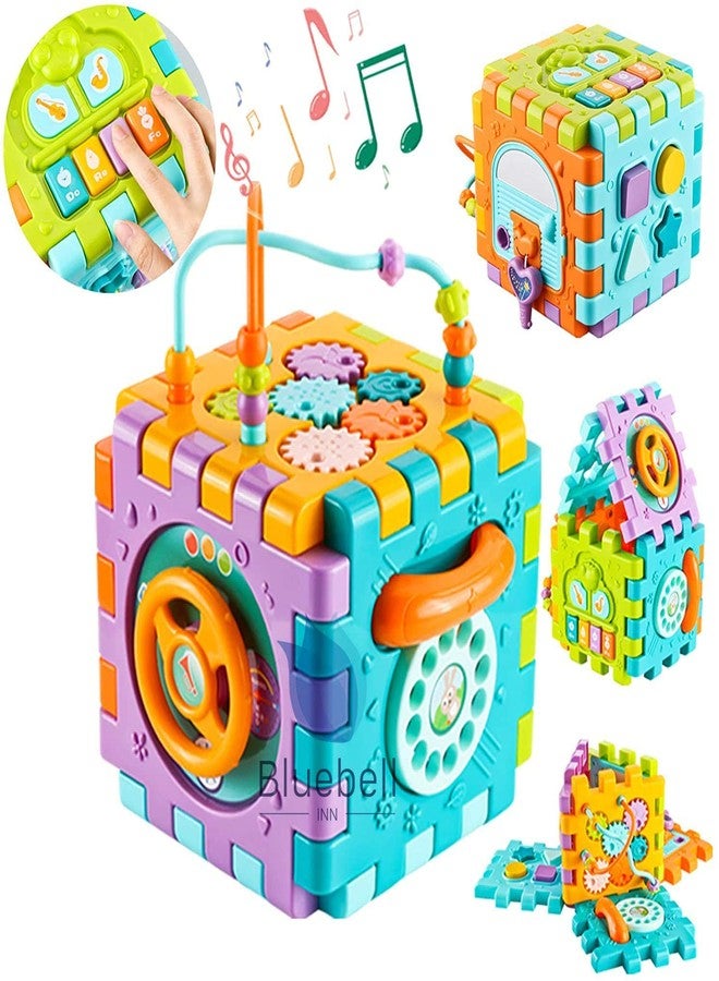 Fezeedi Multi Intelligence Learning & Educational Toy 6 Sides Musical Kids Activity Cube Game. - Image 1