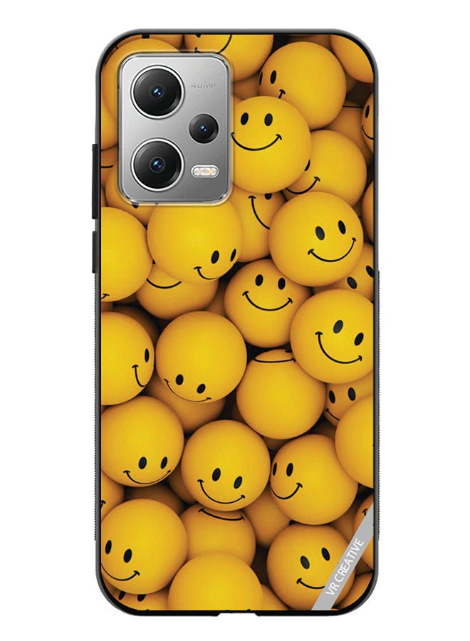 VR CREATIVE Protective Case Cover For Xiaomi Redmi Note 12 Smiley Design Multicolour - Image 1