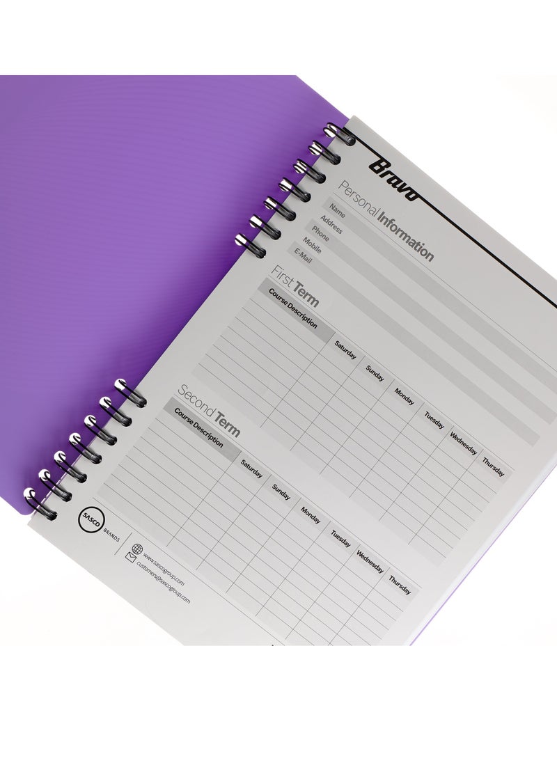 Bravo Bravo Link Notebook - Plastic Cover - 150 Sheets - 1 Subject - Lavender  - Image 5