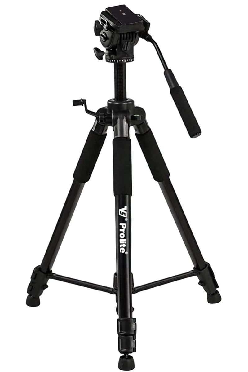 Pro-Lite Tripod VCT 880 Plus (Max Height 72 inch | Payload Upto 6.5 kg) with Fluid Video Head | Mobile Holder & Carry Bag Included - Image 1