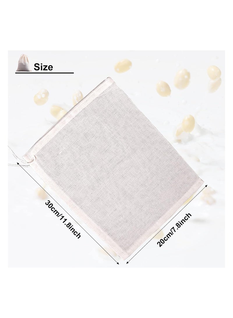 VIUAUAX 2 قطعة قماش قابل لإعادة الاستخدام، قماش جبن عضوي مطوي من الدرجة 100 لتصفية الحرف اليدوية، مصفاة قماشية 100٪ قطن غير مبيضة للطهي والخبز وعصر العصير وصنع الجبن (20*30 سم) - Image 5