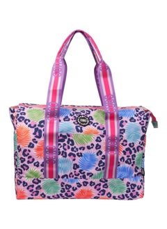CUBS Double Face Tote Bag Multicolor Large Leaves & Pineapples  - Image 3