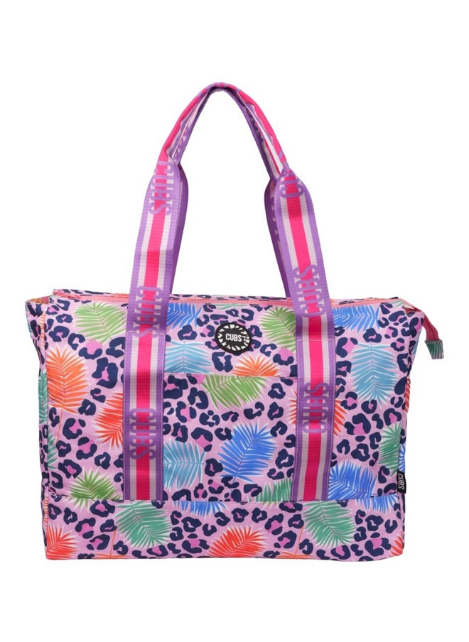 CUBS - Double Face Tote Bag Multicolor Large Leaves & Pineapples - Image 1