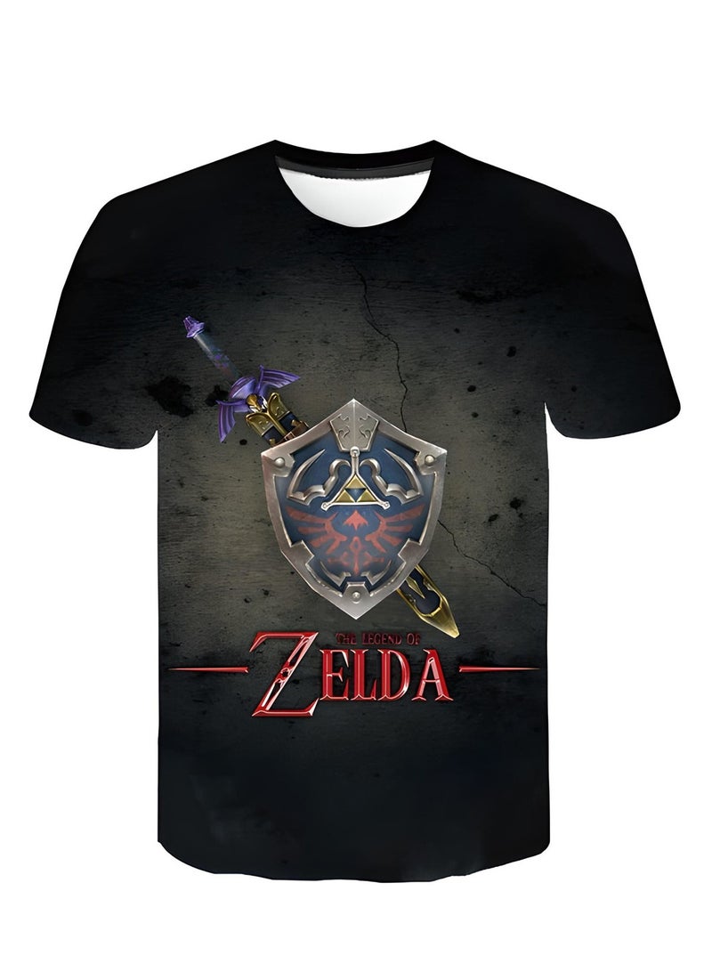 Game Zelda Breath of the Wild 3D digital printing personalized breathable children's T-shirt  - Image 1